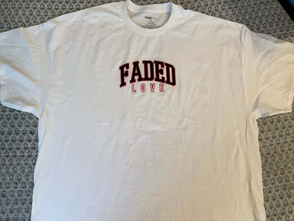 NovaMen Faded Love Graphic T-Shirt White XXL